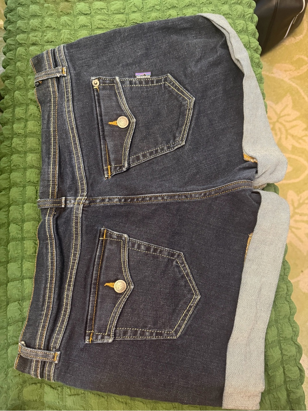 Patagonia Dark Indigo Cropped Denim Shorts - Picture 2 of 4